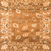 Square Oriental Orange Traditional Rug, abs4444org