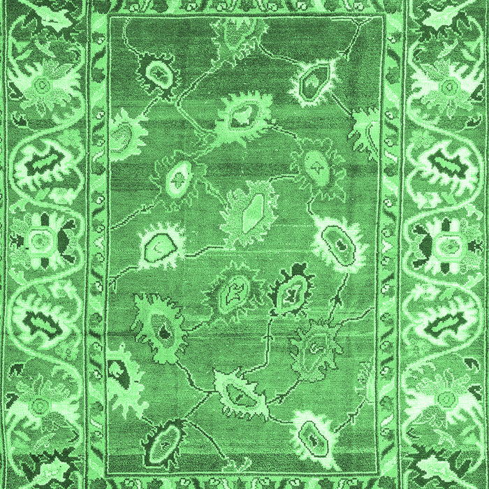 Oriental Emerald Green Traditional Rug, abs4444emgrn