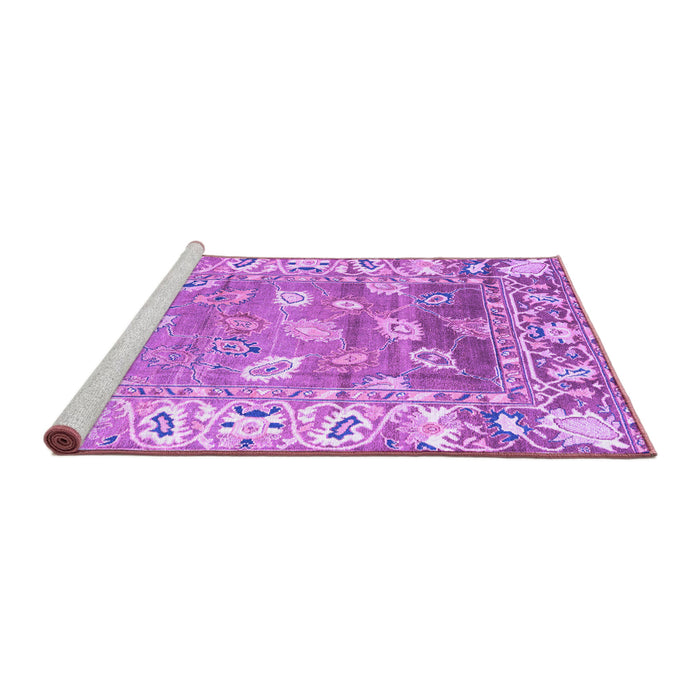 Sideview of Machine Washable Oriental Purple Traditional Area Rugs, wshabs4444pur