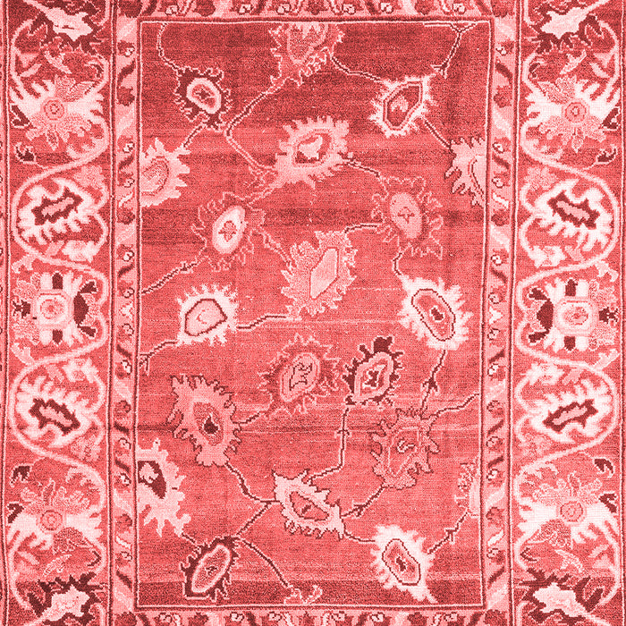 Machine Washable Oriental Red Traditional Rug, wshabs4444red