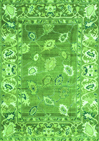 Oriental Green Traditional Rug, abs4444grn