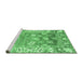 Sideview of Machine Washable Oriental Emerald Green Traditional Area Rugs, wshabs4444emgrn