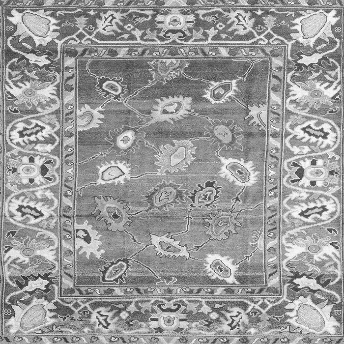 Square Machine Washable Oriental Gray Traditional Rug, wshabs4444gry