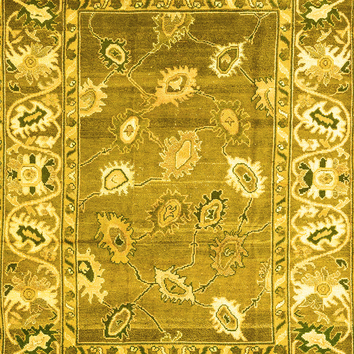 Oriental Yellow Traditional Rug, abs4444yw