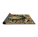 Sideview of Abstract Chocolate Brown Medallion Rug, abs4445