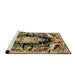 Sideview of Machine Washable Abstract Milk Chocolate Brown Rug, wshabs4445