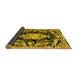 Sideview of Medallion Yellow French Rug, abs4445yw