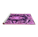 Sideview of Machine Washable Medallion Purple French Area Rugs, wshabs4445pur