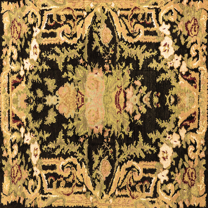Square Medallion Brown French Rug, abs4445brn