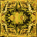 Square Medallion Yellow French Rug, abs4445yw