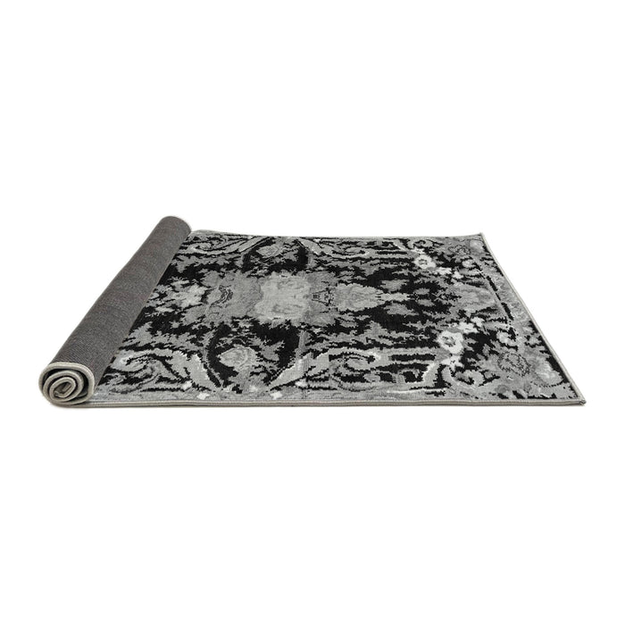 Sideview of Medallion Gray French Rug, abs4445gry
