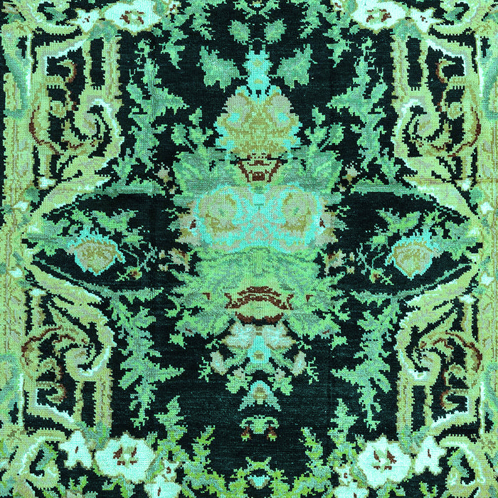Medallion Turquoise French Rug, abs4445turq