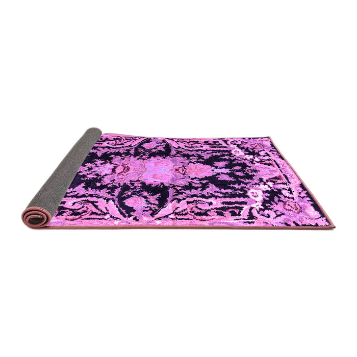Sideview of Medallion Purple French Rug, abs4445pur