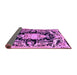 Sideview of Medallion Purple French Rug, abs4445pur