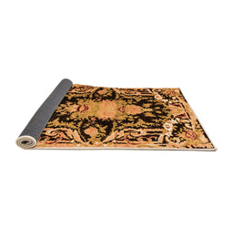 Sideview of Medallion Orange French Rug, abs4445org