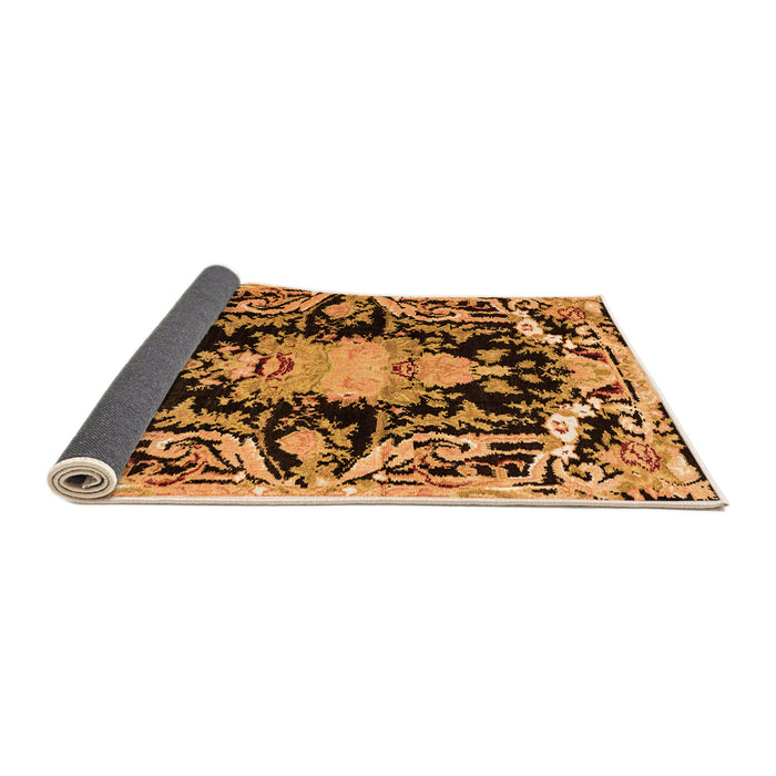 Sideview of Medallion Orange French Rug, abs4445org