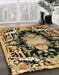 Machine Washable Abstract Milk Chocolate Brown Rug in a Family Room, wshabs4445