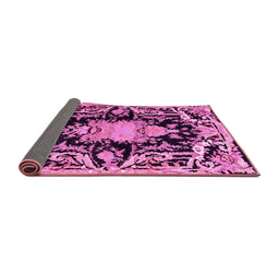Sideview of Medallion Pink French Rug, abs4445pnk