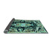 Sideview of Medallion Light Blue French Rug, abs4445lblu