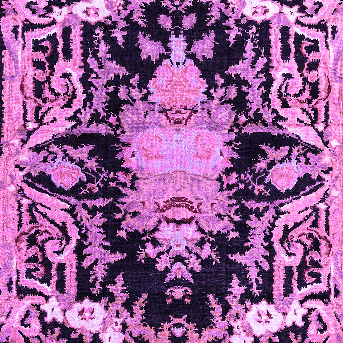 Machine Washable Medallion Purple French Area Rugs, wshabs4445pur