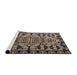 Sideview of Machine Washable Abstract Camel Brown Rug, wshabs4446