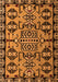 Machine Washable Southwestern Orange Country Area Rugs, wshabs4446org