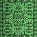 Square Southwestern Emerald Green Country Rug, abs4446emgrn