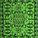 Square Machine Washable Southwestern Green Country Area Rugs, wshabs4446grn