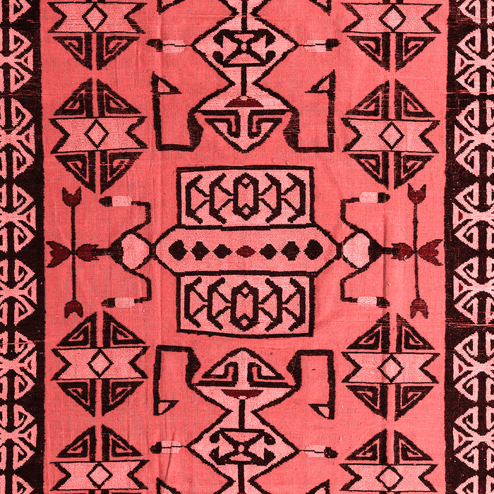 Machine Washable Southwestern Red Country Rug, wshabs4446red