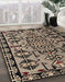 Abstract Camel Brown Southwestern Rug in Family Room, abs4446