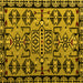 Square Southwestern Yellow Country Rug, abs4446yw