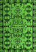 Machine Washable Southwestern Green Country Area Rugs, wshabs4446grn