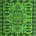 Square Southwestern Green Country Rug, abs4446grn