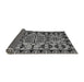 Sideview of Southwestern Gray Country Rug, abs4446gry