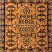 Square Machine Washable Southwestern Orange Country Area Rugs, wshabs4446org