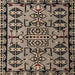 Square Abstract Camel Brown Southwestern Rug, abs4446