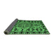 Sideview of Southwestern Emerald Green Country Rug, abs4446emgrn