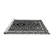 Sideview of Machine Washable Southwestern Gray Country Rug, wshabs4447gry