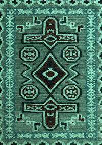 Southwestern Turquoise Country Rug, abs4447turq