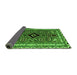 Sideview of Southwestern Green Country Rug, abs4447grn