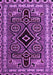 Machine Washable Southwestern Purple Country Area Rugs, wshabs4447pur