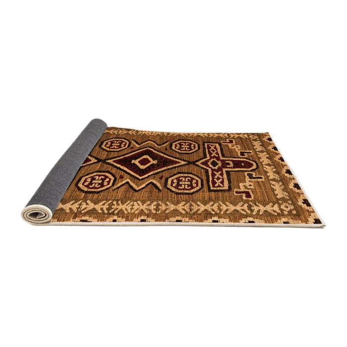 Sideview of Southwestern Orange Country Rug, abs4447org