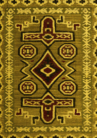 Southwestern Yellow Country Rug, abs4447yw