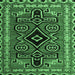 Square Southwestern Emerald Green Country Rug, abs4447emgrn