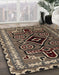 Machine Washable Abstract Bakers Brown Rug in a Family Room, wshabs4447