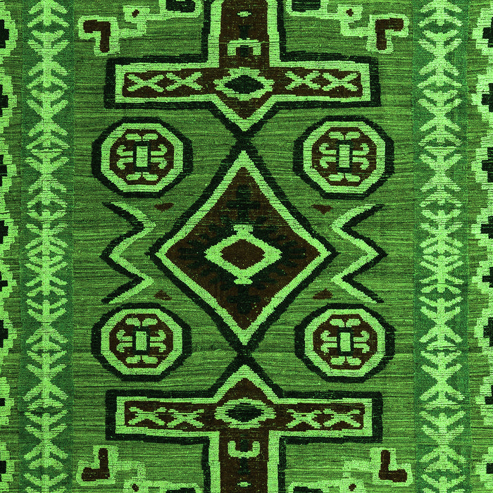 Machine Washable Southwestern Green Country Area Rugs, wshabs4447grn