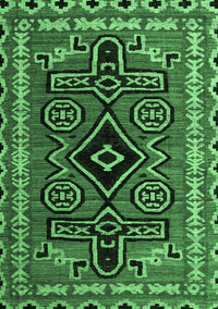 Southwestern Emerald Green Country Rug, abs4447emgrn