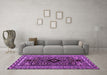 Machine Washable Southwestern Purple Country Area Rugs in a Living Room, wshabs4447pur