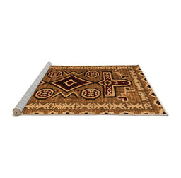 Sideview of Machine Washable Southwestern Orange Country Area Rugs, wshabs4447org