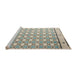 Sideview of Machine Washable Abstract Khaki Green Rug, wshabs4448